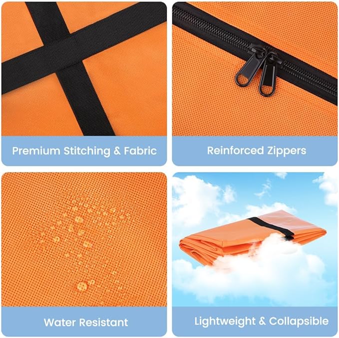 2 Pack Moving Bags Heavy Duty 50Lb Extra Large 90L, College Clear Packing Bags for Moving Clothes, Moving Supplies&Boxes with Zippers and Handles, Storage Bags Moving Totes Camping Essentials