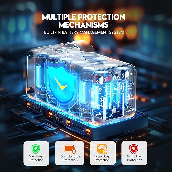 150W Portable Power Station, 42000mAh/155Wh Power Bank with AC Outlet, Dual Way 65W PD/USB-C Port, Laptop Charger Battery Backup for Outdoor Camping Home Emergency Outage