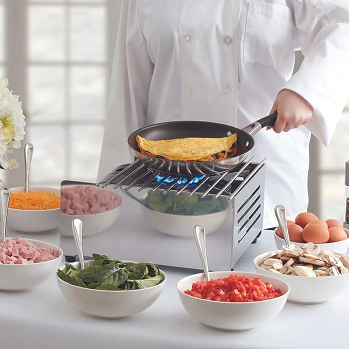 Butane Stove Cover, Premium Stainless Steel, Universal Fit for Any Standard Size Camping Stove, Portable Stove Cover for Any Occasion for Camping, Indoor & Outdoor Cooking Stove by Chef Master 90217