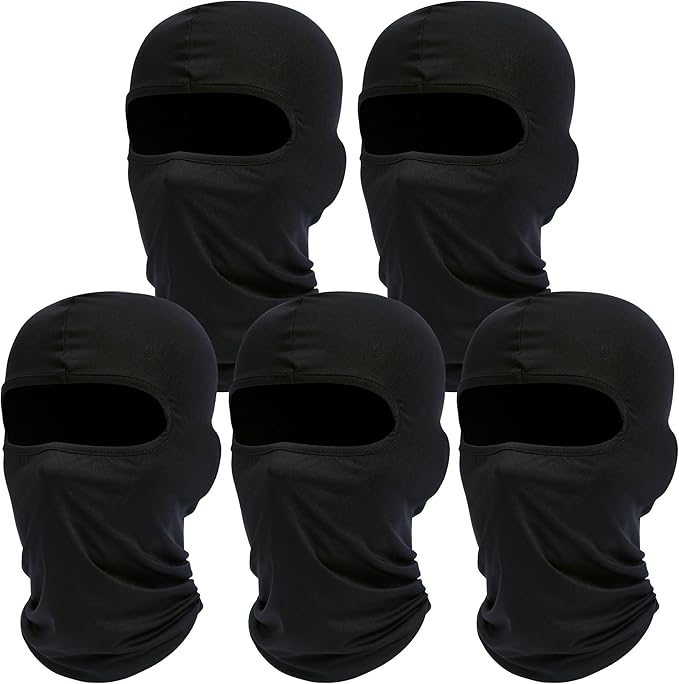 Balaclava Ski Mask, 5 Pack Neck Gaiter Motorcycle Scarf Summer Cooling UV Protector Men/Women
