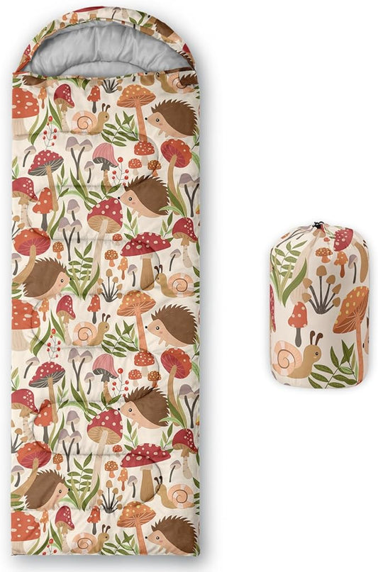 AILONEN Outer Space Astronaut Camping Sleeping Bags,Lightweight & Waterproof,3 Season Warm & Cool Weather,Cartoon Sleeping Bags for Kids,Boys Girls Travelling,Outdoors