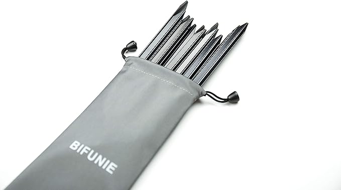 Aluminum Alloy Tent Stakes Pegs, 12-Pack Aluminum Ground Pegs with Reflective Pull Ropes, Lightweight Metal Stakes Pegs for Camping Tents Hammocks