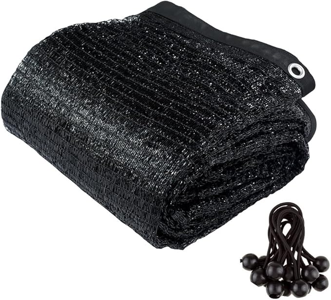 Agfabric 40% Shade Cloth 10x20ft Sunblock Shade Cloth with Grommets for Garden Patio, Black