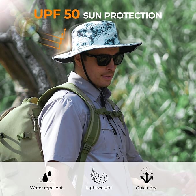 KastKing Sol Armis UPF 50 Boonie Hat - Sun Protection, Fishing, Beach & Hiking, Paddling, Rowing, Kayaking