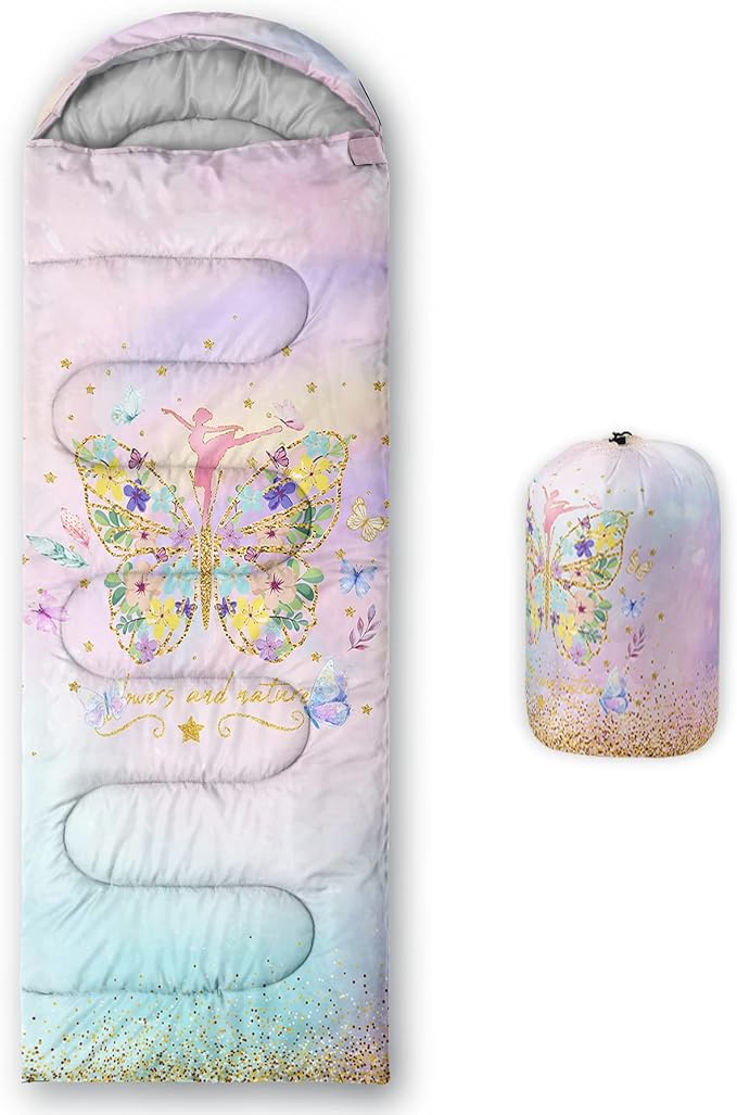 BSNTHO Camping Sleeping Bags,3 Season Warm & Cool Weather,Lightweight,Waterproof Sleeping Bags for Adults & Kids,Traveling,and Outdoors,Camping Gear Equipment