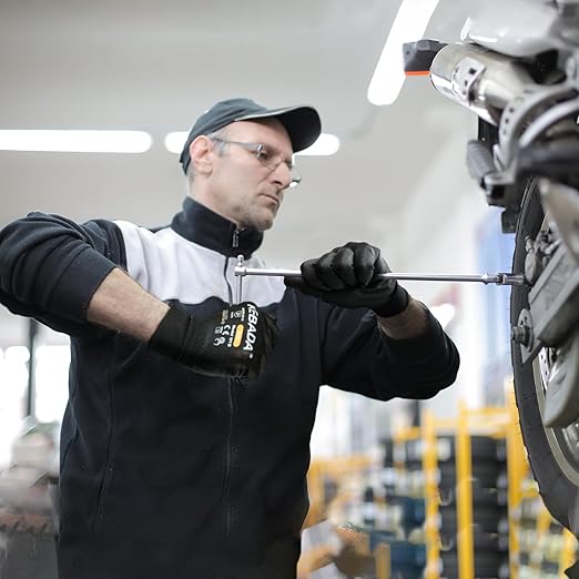 Kebada W1 Safety Work Gloves, PU Coated Touch Screen Work Gloves with Grip, Bulk Pack Working Gloves for Warehouse, Construction, Gardening and Mechanic Use, Black, 50 Pairs, X-Large