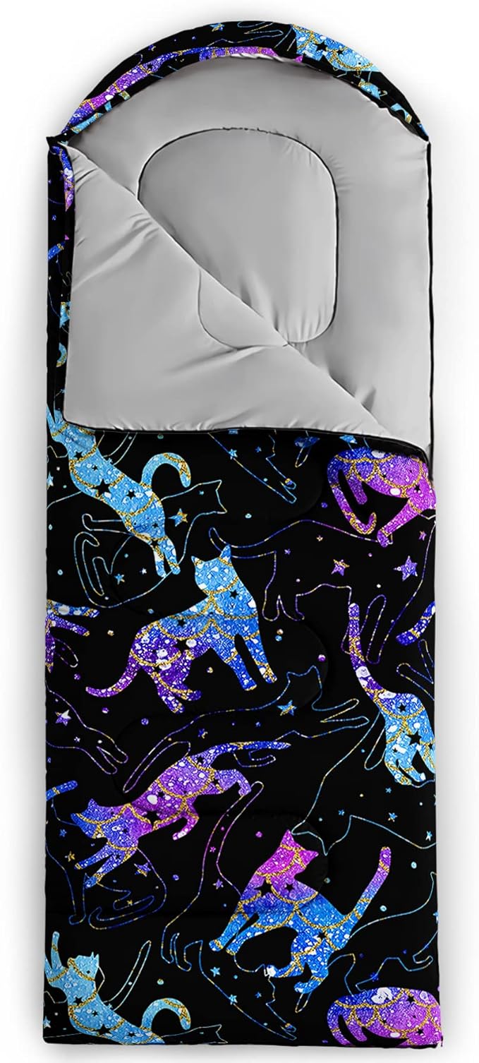 QOOMO Camping Sleeping Bags,3 Season Warm & Cool Weather,Lightweight,Waterproof Sleeping Bags for Adults & Kids,Traveling,and Outdoors,Camping Gear Equipment