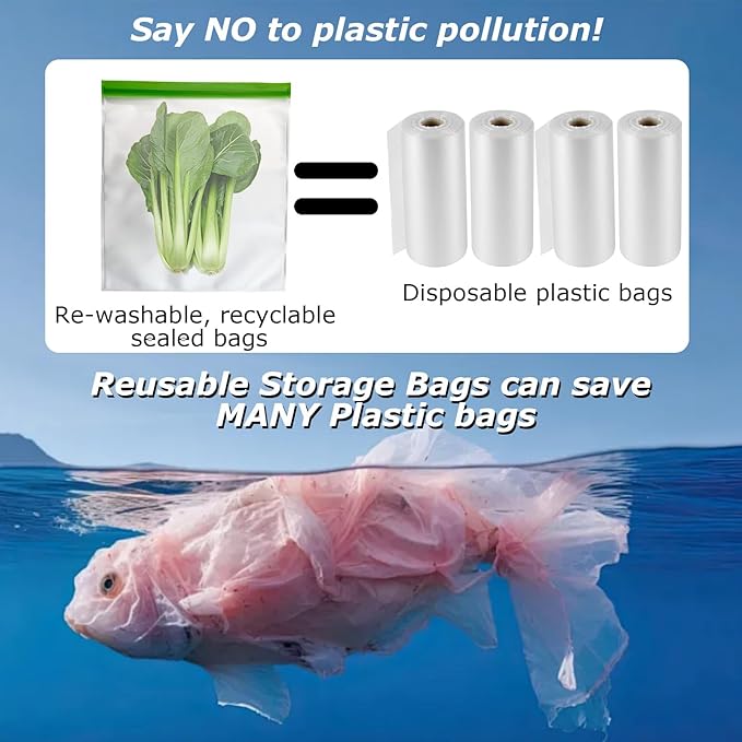 Odor Proof Food Storage Bags Reusable Bear Bags for Food Backpacking No-Odor Zipper Barrier Bags Fit Home Organization, Food Storage,Freezer Safe(10p-8.5x10in)