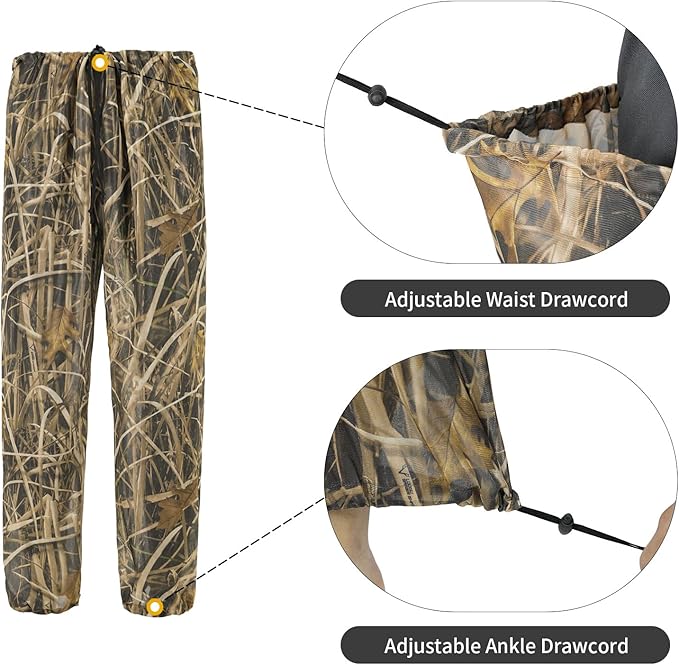 Mosquito Net Suit Camo Hunting Mesh Suit Bug Net Clothing with Hood for Outdoor Protection No-See-Ums Garden Camping