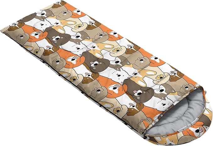 QOOMO Camping Sleeping Bags,3 Season Warm & Cool Weather,Lightweight,Waterproof Sleeping Bags for Adults & Kids,Traveling,and Outdoors,Camping Gear Equipment