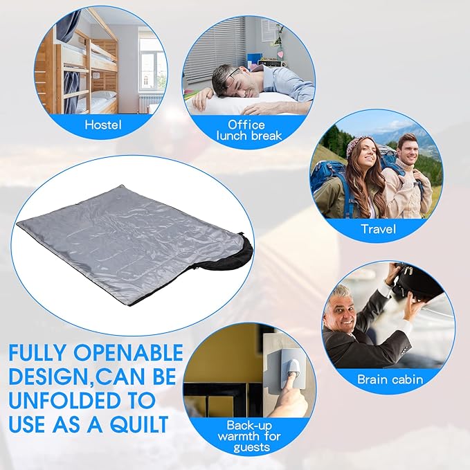 Macarrie 6 Pack Camping Sleeping Bags Bulk for Adults, 4 Season Cold Weather Sleeping Bag with Compression Sack Lightweight Waterproof Essential Gear for Backpacking Hiking Travel