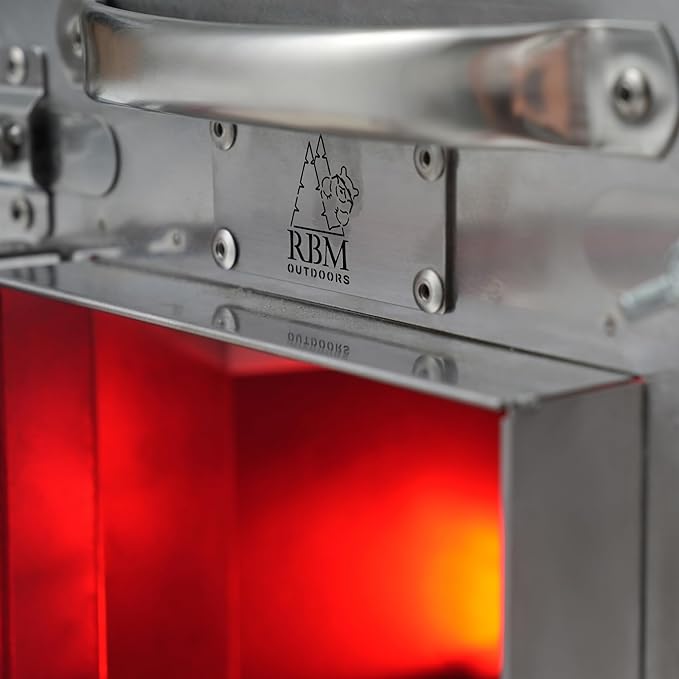 Rbm Outdoors Camping Stoves for Tents, Shelters, Yurts. Portable Wood Burning Folding Stove for Camp, Cooking Outdoor. Compact Folding Pipes Chimney (Caminus M)