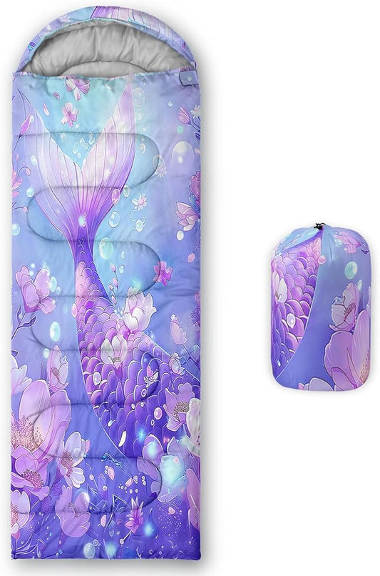 Sea Turtle Sleeping Bag for Kids Boys Girls,Ocean Themed Camping Gear,Waterproof Compact Sleeping Bag for Camping Backpacking Outdoor Hiking.