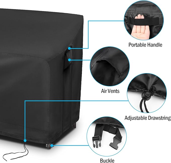 Kingling Patio Furniture Covers for 3 Piece Patio Chairs Set, Outdoor Furniture Cover Waterproof Wicker Chairs Cover - 75"L X32"W X31"H