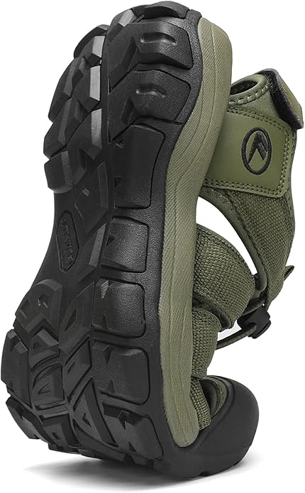 FLARUT Men's Athletic Sandals - Closed Toe Sport Hiking & Outdoor Walking Water Sandals with Anti-Slip Cushioning and Breathable Mesh