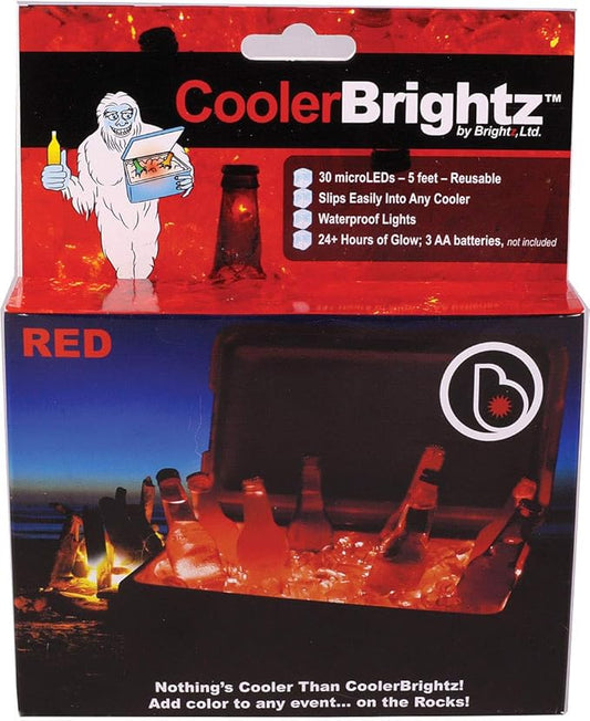Brightz CoolerBrightz LED Cooler Light Rope - Red - Waterproof Ice Chest Rope Light for Cooler - Colorful Bright Micro-LED Lights - Compatible with Yeti, ORCA, Igloo, Coleman and Ozark Ice Chests