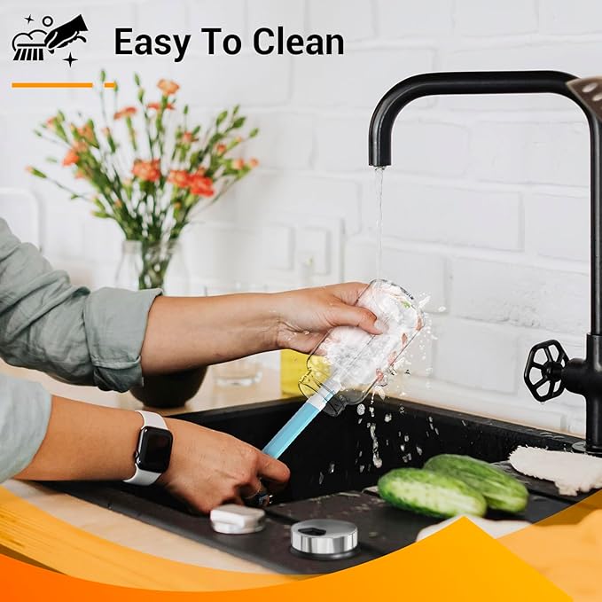 Segarty Spice Jars Set, 3 Pack 6 oz Glass Spice Jar with Labels, Seasoning Bottles Set with 136 Blank Stickers, 1 Chalk Marker, 1 Brush, Salt and Pepper Shakers with Ajustable Holes Lids