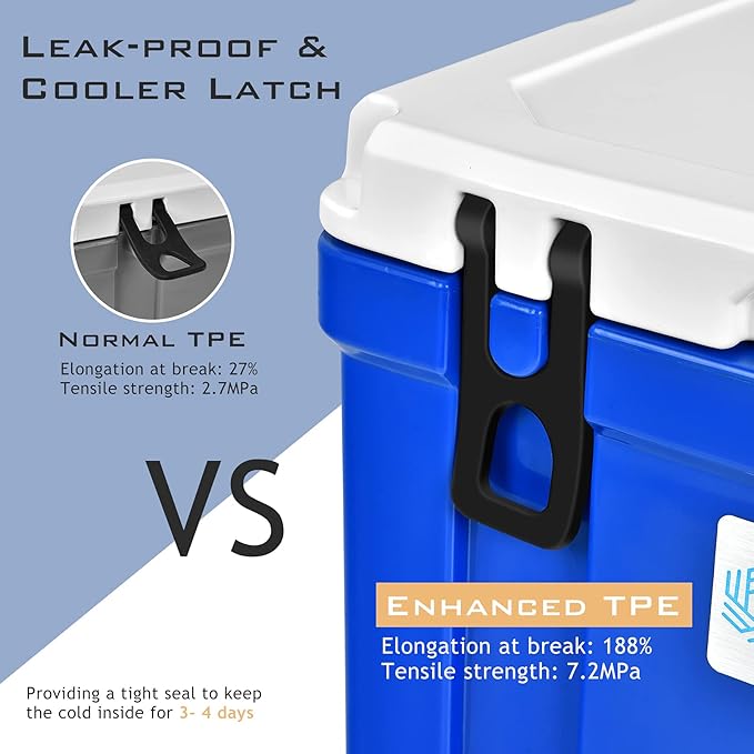Goplus 26/58/79 Quart Cooler, Ice Chest with 4-Day Ice Retention, Anti-Leak Latch, Heavy Duty Hard Cooler, Rotomolded Cooler Camping Cooler for Outdoor Activities, BBQs, Beach