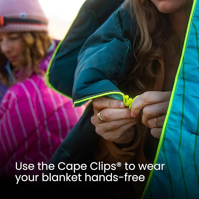 Rumpl Backcountry Puffy Blanket - Packing Comfort Into Uncomfortable Places, 100% Recycled Polyester Insulation, Lightweight, Packable, Water Resistant, 52" x 75", Sea Moss