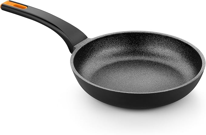 BRA COOKWARE Efficient Pro Frying Pan | 10.2 inches Cast Aluminum Frypan | Profile Plus Non-Stick | All Heat Source Compatible | PFOA Free | Ergonomic Heat-Resistant Handle | Non Deformable