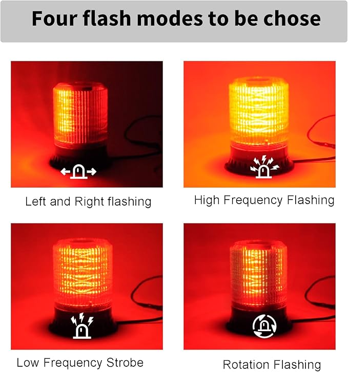 LED Strobe Siren Light Industrial Beacon Warning Light with 9 Tone, 4 Flash Modes 120dB Loud Horn Car Alarm Siren IP65 Waterproof for Vehicles, Truck, Forklift, Workshop Emergency DC10V-30V