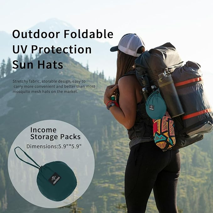 Fishing Hat Sun Protection Hat Mosquito Head Net for Outdoors Bucket Hat with Hidden Net Mesh