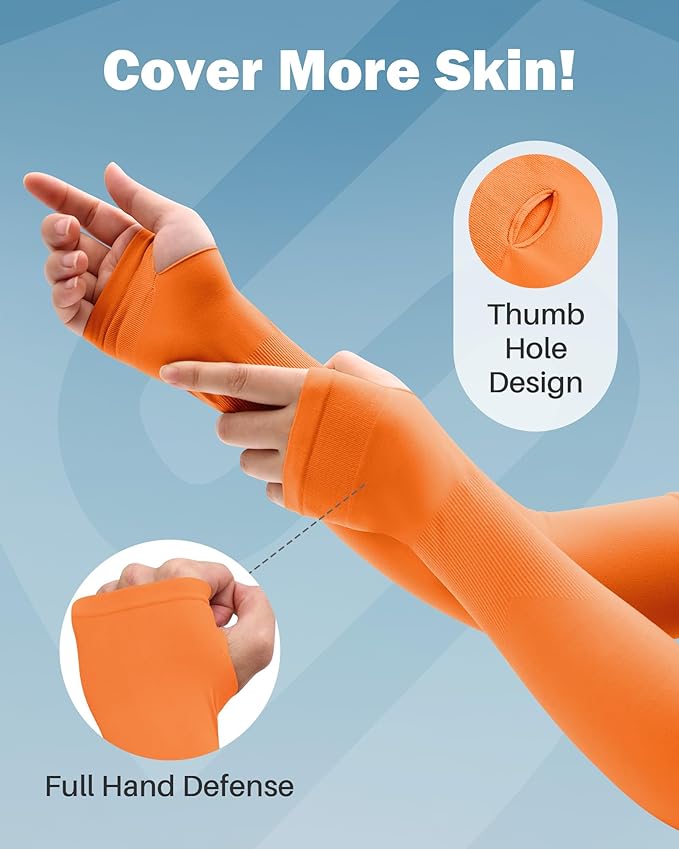 Arm Sleeves for Men Women UV Sun Protection Compression Arm Warmer Tattoo Cover Up, Sports Golf Cooling Sleeves