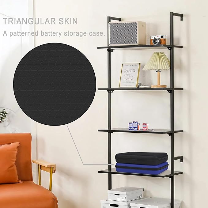 Battery Organizer Storage Case for AA AAA C D 9V, for 7 Batteries Variety Pack 111 Batteries Mesh Bag (Battery Not Included)