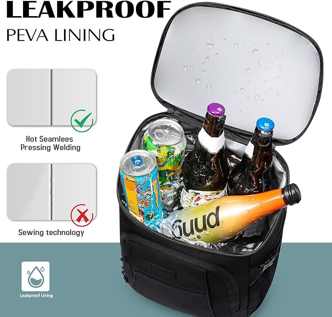 Tuwubi Cooler Backpack 35/42 Cans, Backpack Coolers Insulated Leak Proof for Men Women, Waterproof Soft Sided Lunch Camping Beach Travel Ice Chest Backpack Cooler Bag