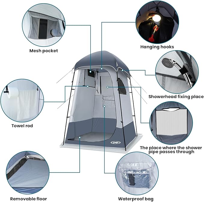 Shower Tent, Outdoor Camping Privacy Shelter-Dressing Changing Room-Portable Toilet Tent for Hiking Sun Shelter Picnic Fishing