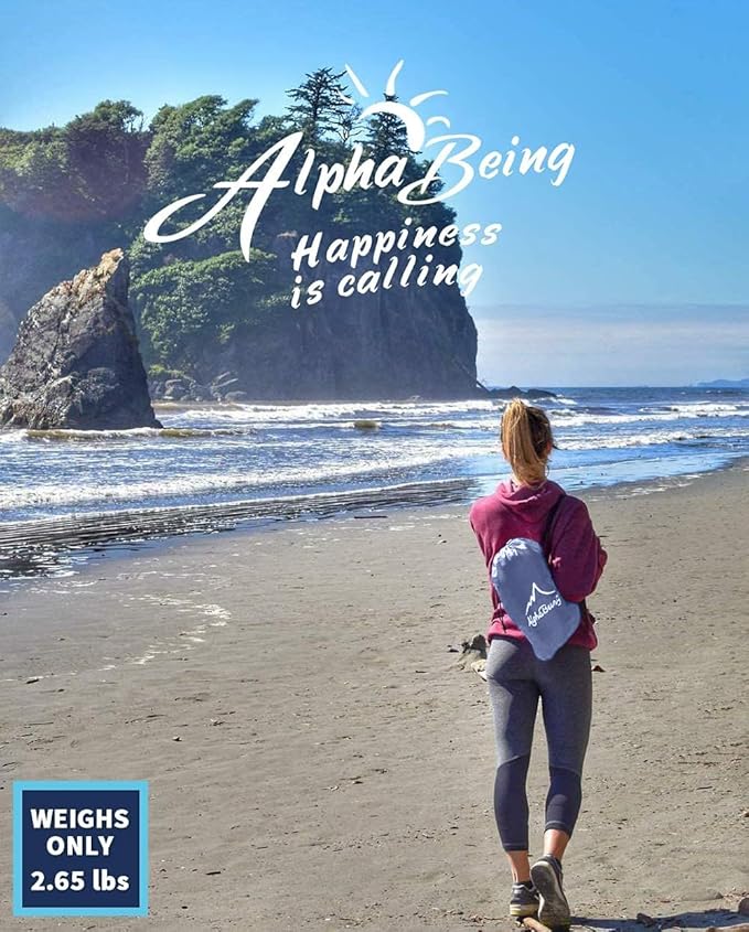 AlphaBeing Inflatable Lounger Beach Chair Accessories, Air Sofa Hammock Inflatable Couch for Camping Backyard Lakeside with Compression Sacks, Ideal Outdoor Gifts for Adults