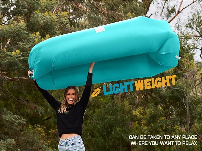 WEKAPO Inflatable Sun Lounger, Air Sofa, Hammock, Portable, Waterproof and Leak-Proof, Ideal for Backyard, Beach, Travel, Camping, Picnics and Music Festivals