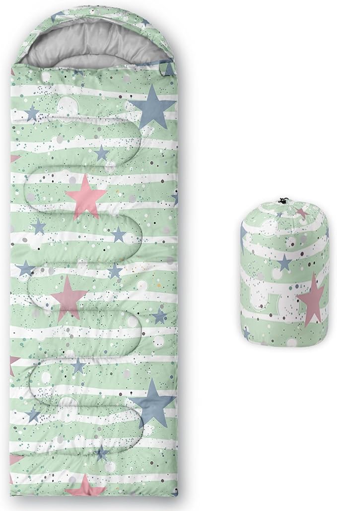 Kids Sleeping Bag for Boys Girls,3D Basketball Print-Lightweight Warm Portable Outdoor Indoor-Waterproof Cold Weather Resistant Sleeping Bag for Camping Hiking