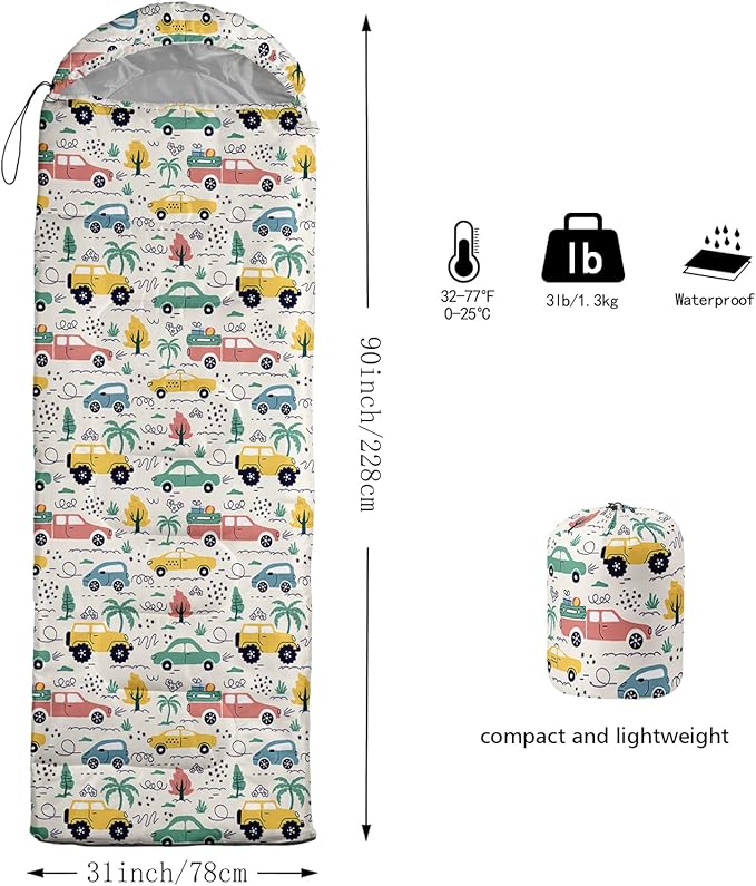 AILONEN Blue Glowing Basketball Sleeping Bag for Kids Boys,Warm and Cool Weather,Lightweight,Waterproof Backpacking,City Theme Ball Sports Sleeping Bag for Camping