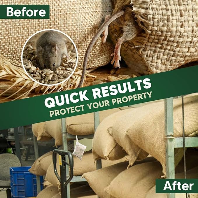 Pest Control Pouches, Mice Repellent Indoor, Rodent Repellent, Mouse Repellent, Mouse Deterrents, Rat Repellent for House,Roach,Spider,Roach,Ant,Mosquito,Silverfish and Lizard Repellent- 10P