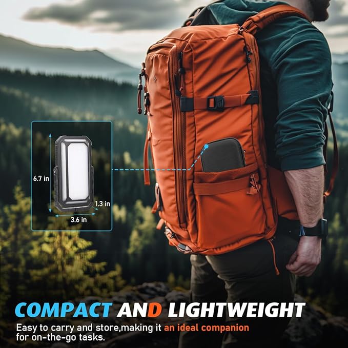 LED Camping Lantern Rechargeable, 10000mAh Portable Camping Lights up to 120+ Hours, 12 Light Modes, Dimmable, LCD Digital Display, Waterproof, Camping Essentials for Power Outages, 2 Packs