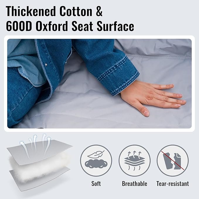 KingCamp Double Camping Chair, Oversized Heavy Duty Loveseat for Adults Portable Folding XL 2 Person Couch Padded Comfortable Two Seat with Cup Holder for Outdoor Lawn Backyard