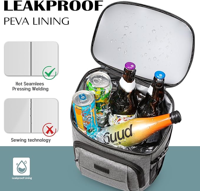 Tuwubi Cooler Backpack 35/42 Cans, Backpack Coolers Insulated Leak Proof for Men Women, Waterproof Soft Sided Lunch Camping Beach Travel Ice Chest Backpack Cooler Bag