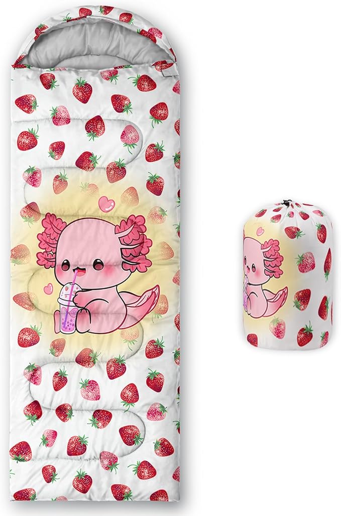 QOOMO Camping Sleeping Bags,3 Season Warm & Cool Weather,Lightweight,Waterproof Sleeping Bags for Adults & Kids,Traveling,and Outdoors,Camping Gear Equipment