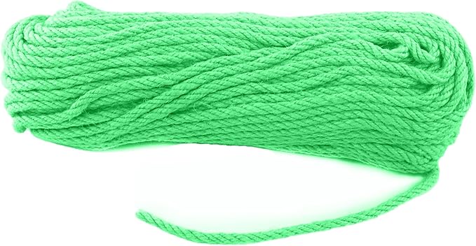 6mm x 150 Feet Light Green Jute Rope, Twine for Gardening Tomato Climbing Plant Tie Floristry Crafts Gift Wrapping Packing Decor