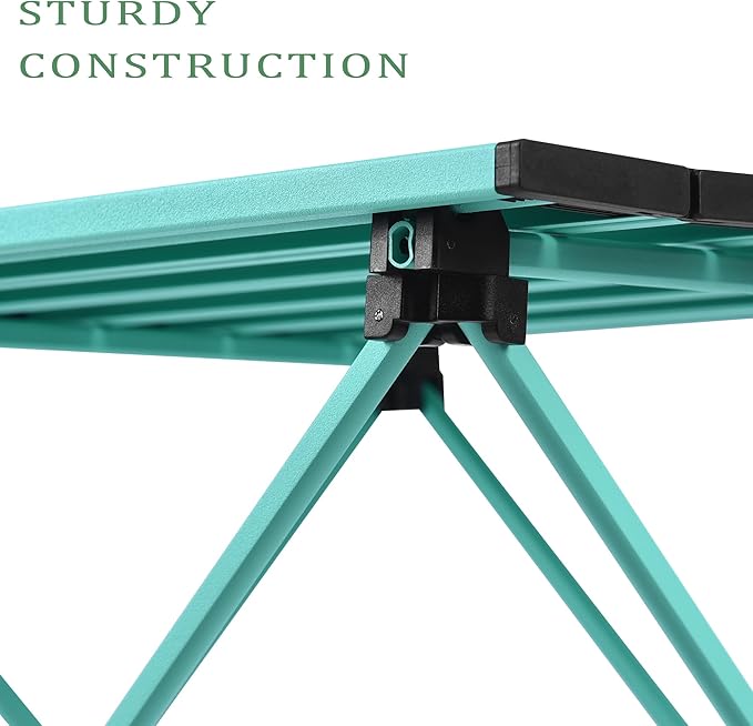 Grope Small Folding Camping Table with Aluminum Table Top, Beach Table for Sand with Carrying Bag,Prefect for Outdoor,Picnic,BBQ,Cooking,Festival