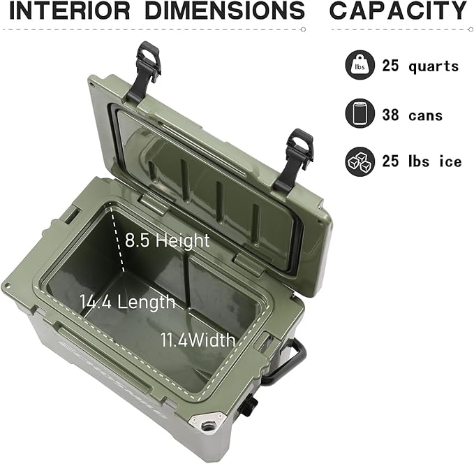 EchoSmile 25/30/35/40/60/75 Quart Rotomolded Cooler, Built to Stand up to The Rigors of The Journey