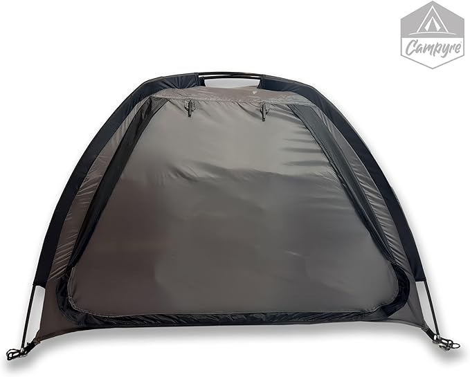 Tent & RV Camping Organizer with Zippered Flap, 9-Shelf Storage. RV Shoe Organizer, Dining Tent Organizer. Organize Any Other Camp Gear/Accessories (Patented - Licensed)