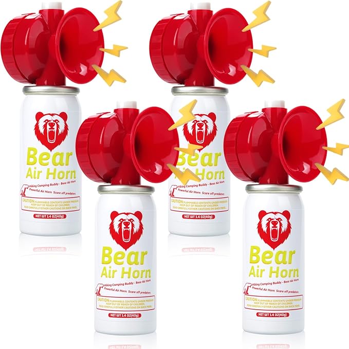 1.4oz Bear Horn for Self Defense, 123dB Loud Mini Air Horn, Audible Up to 1/2 Mile, Safety Air Horn for Hiking,Camping and Outdoor Protection