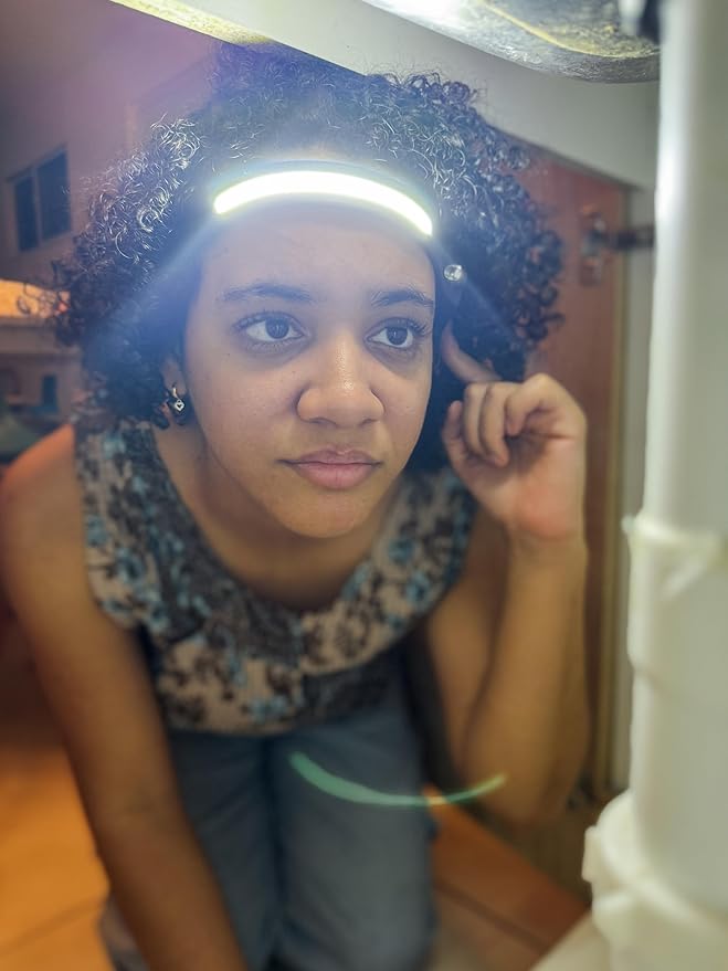 Tactical Headlight - 230° Wide Beam LED Tactical Headlamp, Rechargeable USB-C Headlight with Motion Sensor, 350 Lumens, IPX4 Waterproof, Lightweight Head lamp for Camping Essentials, Hiking, Running