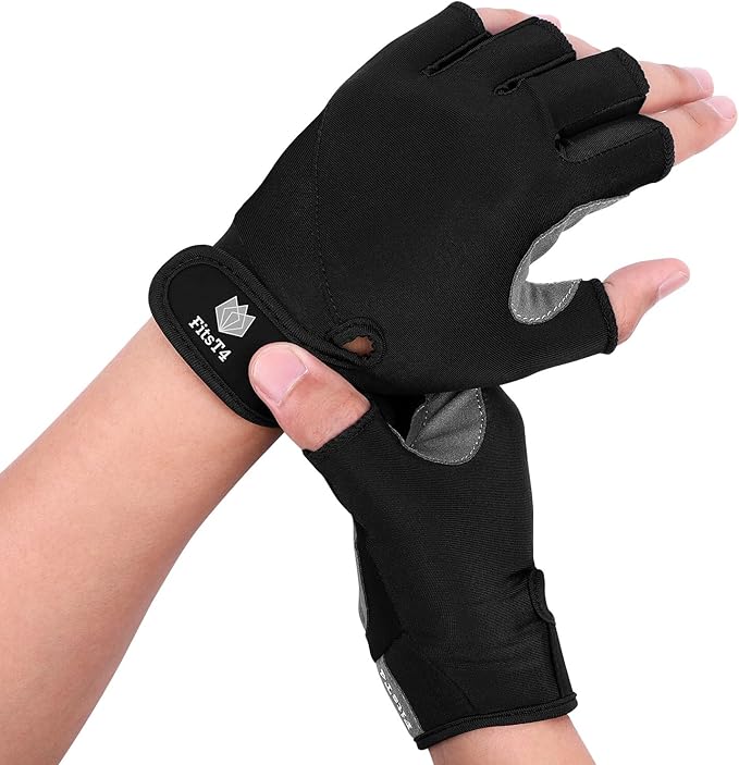 FitsT4 Sports Half Finger Padded Palm Gloves for Diving, Sailing, Jet Skiing, Stand-UP Boarding, Kayaking and Water Skiing, Suitable for Men&Women&Youth