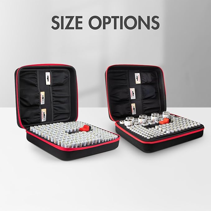 Tenergy Large Battery Organizer Storage Case with Battery Tester, Holds 100 AA Batteries & 100 AAA Batteries (Batteries not Included)