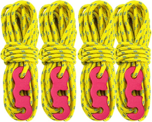 Azarxis Reflective Cord Pack Tent Guyline Rope High-Strength Lightweight with Aluminum Cord Adjuster for Tying Down Tarps, Camping Tent, Outdoor Packaging