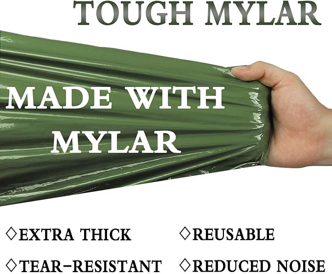 Delmera Emergency Sleeping Bag, Lightweight Survival Sleeping Bags Waterproof Thermal Emergency Blanket, Bivy Sack Survival Gear for Outdoor Adventure, Camping, Hiking, Orange, Green