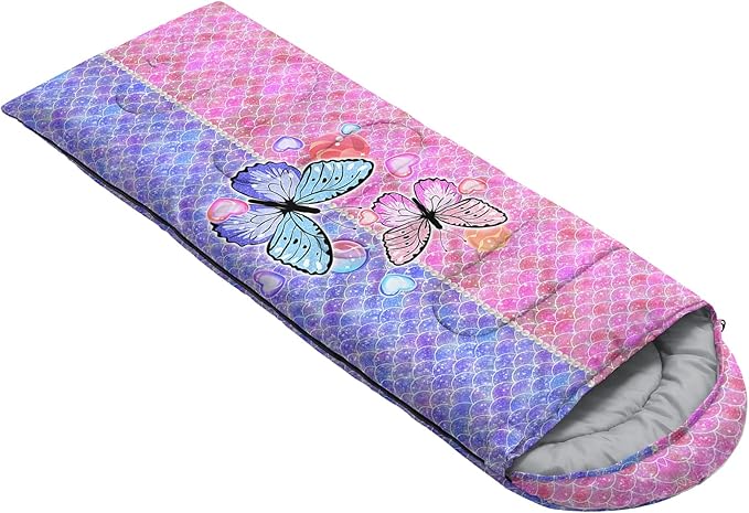 QOOMO Camping Sleeping Bags,3 Season Warm & Cool Weather,Lightweight,Waterproof Sleeping Bags for Adults & Kids,Traveling,and Outdoors,Camping Gear Equipment